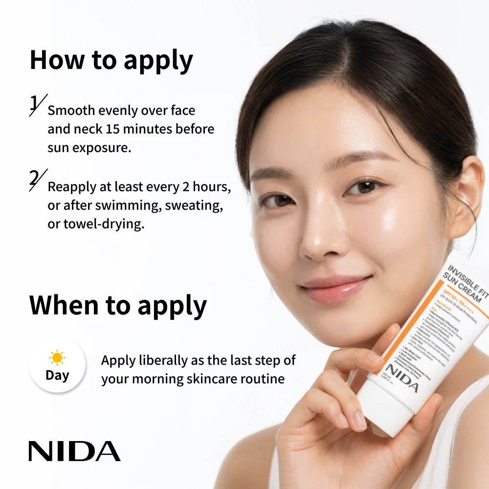 NIDA Invisible Fit Sun Cream for Face & Body - Image 6